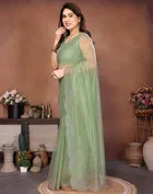 Bollywood Embroidered Organza Saree for Women 