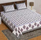 Cotton Rajasthani Jaipuri Double Bedsheet with 2 Pillow Covers 