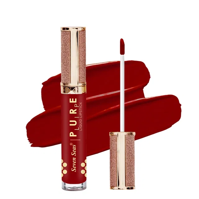 Seven Seas Liquid Lipstick for Women, Red (8ml)