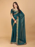 Georgette Self-Design Saree for Women 