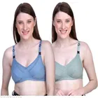 Polycotton Feeding Bra for Women (Assorted, 32B) (Pack of 2)