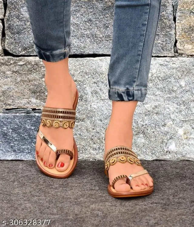 Flats for Women (Brown, 5)