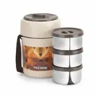 ट्रूवेयर ऑफिस प्लस 3 BPA फ्री प्लास्टिक लंच बॉक्स विथ 3 स्टेनलेस स्टील कंटेनर्स 300 ml x 2, 200 ml x 1