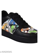 Printed Synthetic Sneakers for Girls 