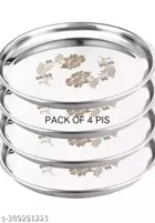 Stainless Steel Dinner Full Plates 