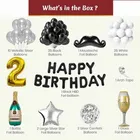 Mustache Theme 2nd Birthday Balloon Decoration Kit , Multicolor, Pack Of 70