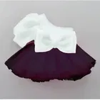 Netted Self Design Frock for Girls 