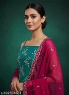 Embroidered Anarkali Party Suit for Women 