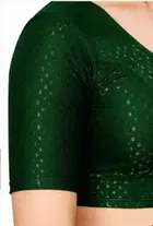 Readymade Stretchable Polyester Blouses for Women ,Green 