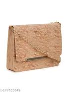 Synthetic Sling Bag for Women (Beige, )