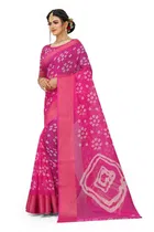 शारदा क्रिएशन कॉटन प्रिंटेड साड़ी विद ब्लाउज 