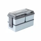 KS Premium Quality Plastic Lunch Box Tiffin Box 3 Containers Lunch Box 