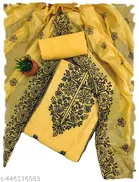 Cotton Chanderi Unstitched Suit for Women 