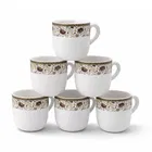 Ceramic Tea & Coffee Cup, White, Pack of 6 