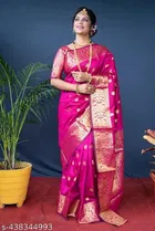 Banarasi Silk Zari Woven Saree for Women 