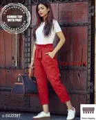 Half Sleeves Top & Bottom Set for Women 