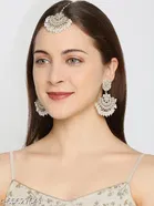 Pearl White Earring Tikka for Women 