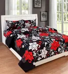 Polycotton Printed Double Bedsheet with 2 Pillow Covers 