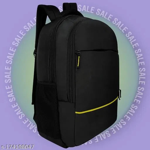 Nylon Backpack for Men & Women, Black