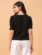 Cotton Blend Solid Top for Women 