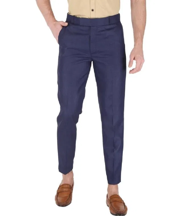 Polycotton Trouser for Men (Navy Blue, 32)