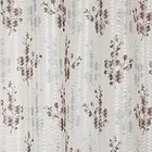Sheer Floral Branches Printed Brown Door Curtain 7ft Combo 