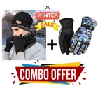 Woolen Cap with Neck Warmer & Hand Gloves for Men & Women 