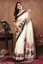 Khadi Printed Saree for Women 