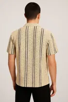 Cotton Blend Half Sleeves Structured Shirt for Men 