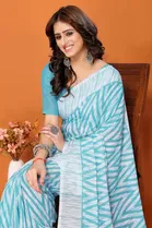 Georgette Printed Saree for Women 