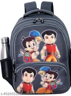 Polyester Backpack for Kids (Grey)