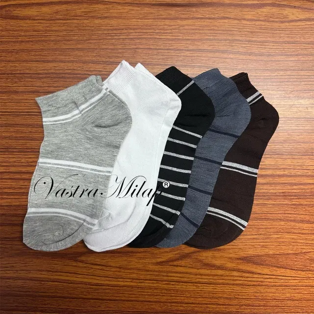 Cotton Ankle Length Socks for Men (Multicolor, Free Size) (Pack of 6)