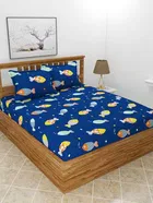 Morado Premium Cotton Casement Single Bedsheet With Pillow Cover 