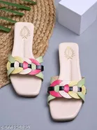 Shoetopia Girls Textured Flat Sandals Pink Size 4