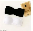 Cotton Bandeau Bra for Women, Pack of 2 