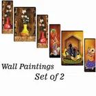MDF 2 Pcs Designer Wall Painting for Home & Office 