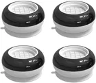 Plastic Washing Machine Vibration Pads (Black & White, Pack of 4)