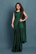 Lycra Blend Embellished Saree for Women 