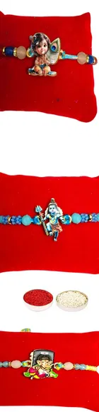 Metal Ladoo Gopal Rakhi 