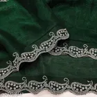 Jimmy Choo Embroidered Saree For Women, Green
