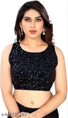 Lycra Sequence Saree for Women 