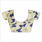 SVB साड़ी प्रिंटेड कलमकारी कॉटन ब्लेंड साड़ी 