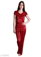 Satin Nightsuit Set for Women 