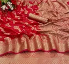 Organza Zari Woven Saree for Women 