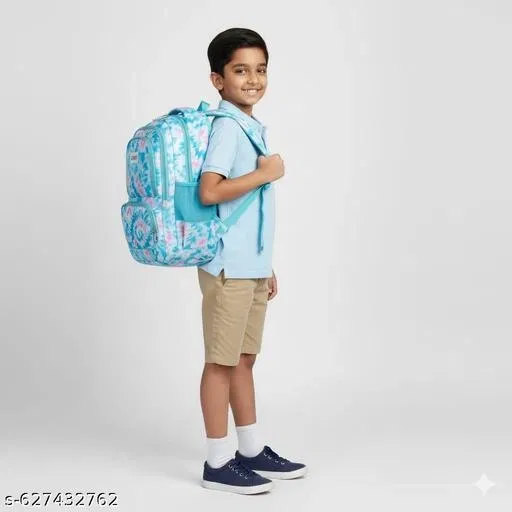 Polyester Backpack Bag, Blue