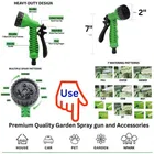 Bzore 3 Layered Braided Hose Pipe with 6 Flow Spray Gun & Accessories 