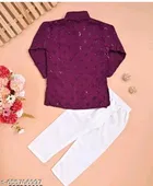 Floral Seqiunned Cotton Kurta Set for Boys 