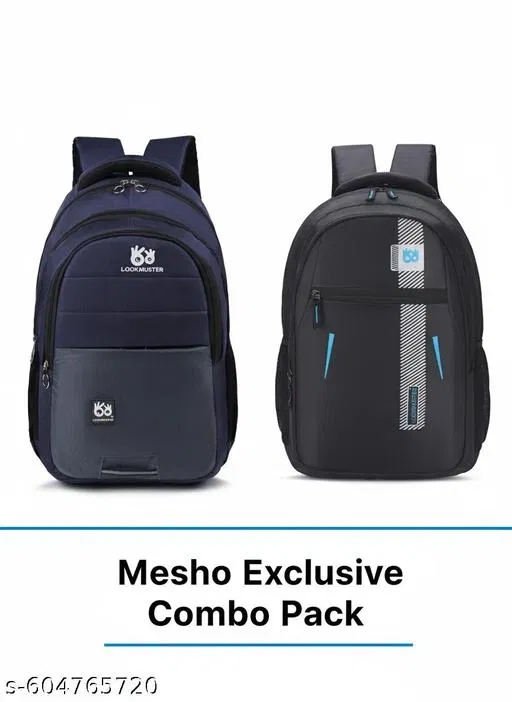 Polyester Backpack for Men & Women, Black