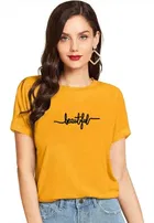 Half Sleeves Printed T-shirt for Women & Girls 