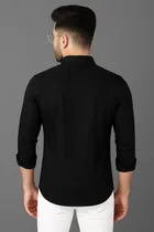 Cotton Blend Solid Full Sleeves Shirt for Men 